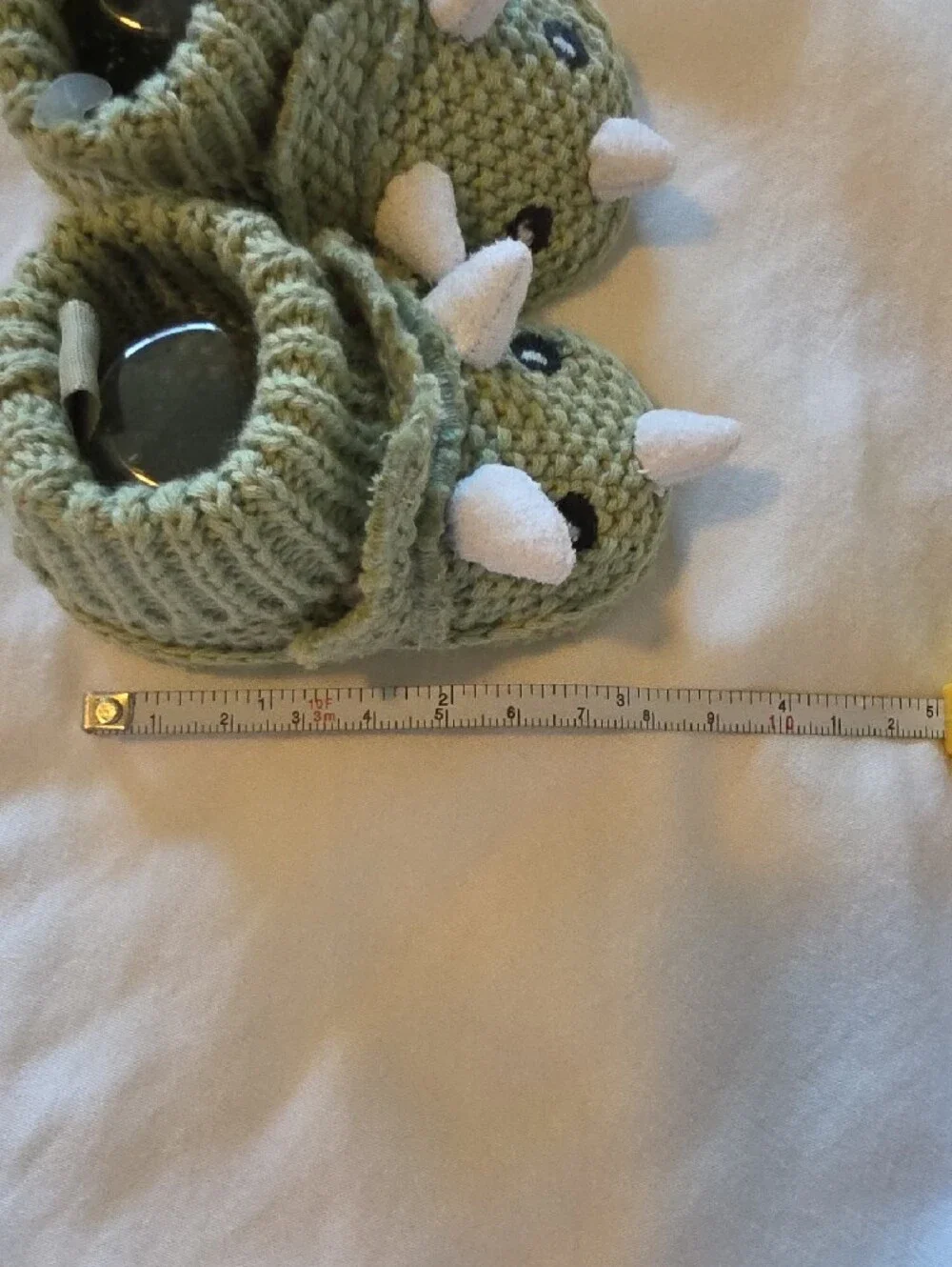 Baby Knit Dino Booties - Green